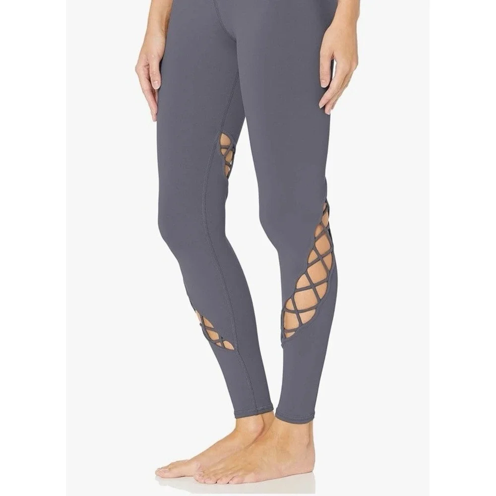 Alo Yoga Entwine Yoga Gray Leggings Size Small‎ Athleisure Gym Workout Athletic